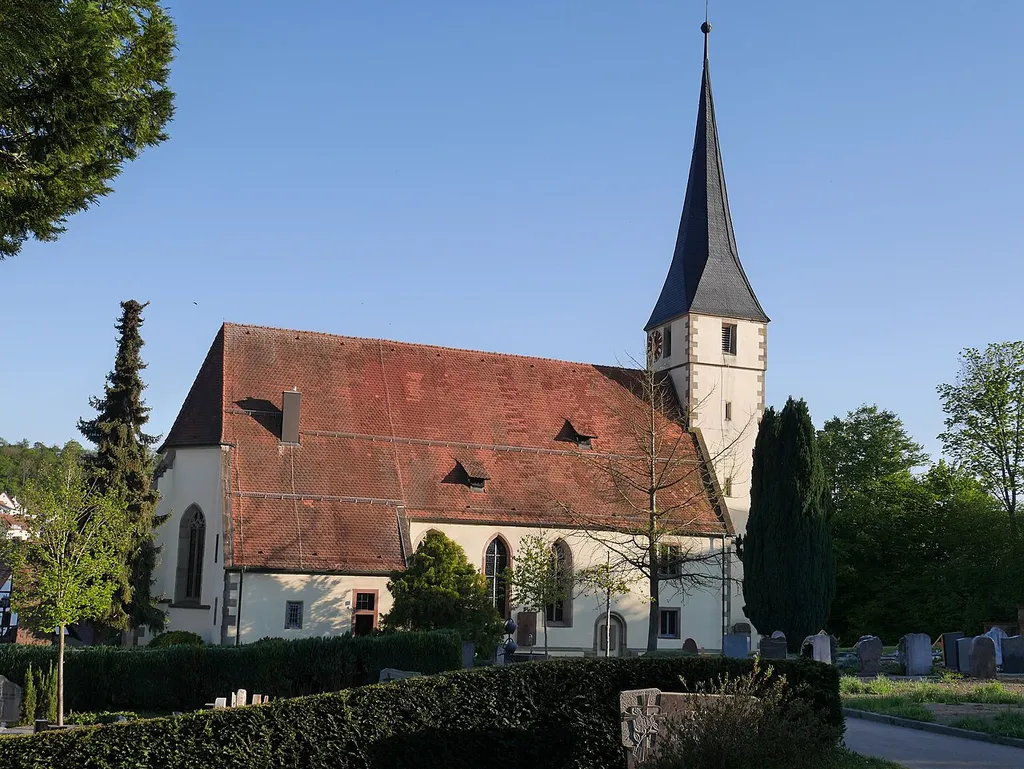 Cultural heritage monuments in Königsbach-Stein Kirche Stein Chor Ansicht