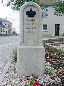 Kgl.-sächs. Postmeilenstein Waldenburg