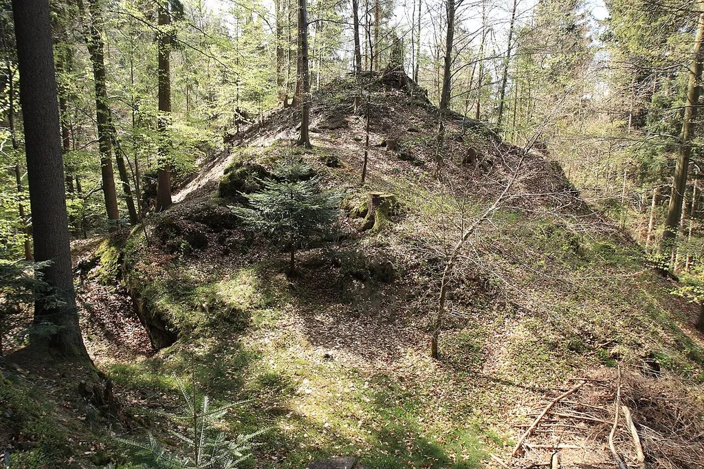Ansicht des Hauptburgbereiches der Burgruine Wurzstein
