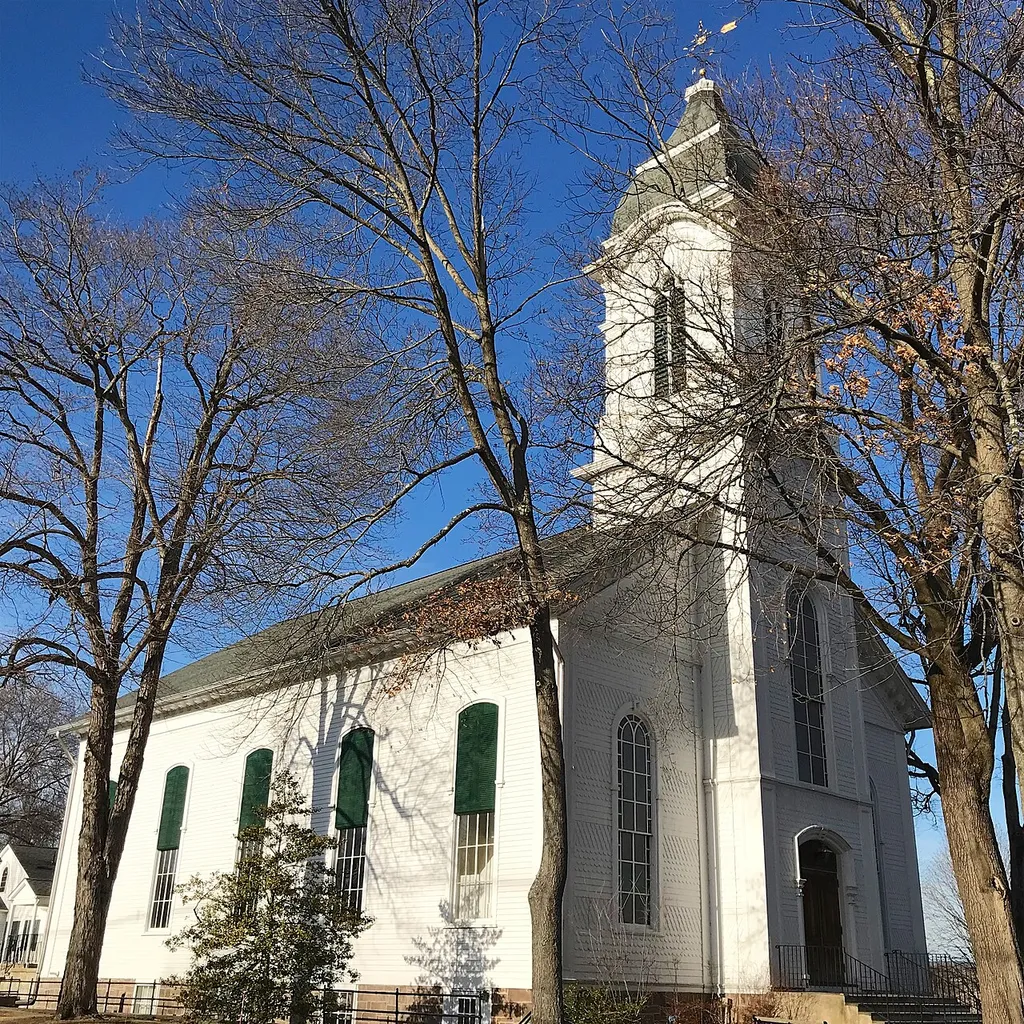 The Bethlehem United Presbyterian Church in Union Township, Hunterdon County, New Jersey. Contributing property #1 of the Rockhill Agricultural Historic District.