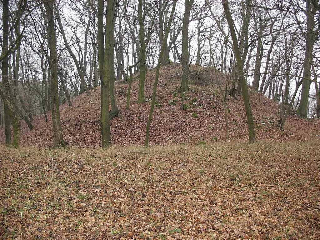 Burg Arnswald, überschütteter Stumpf des Bergfrieds Burgruine südöstlich von Uftrungen auf dem Schlosskopf (282,4 mm NN), ein Bergsporn zwischen dem Seeberg westlich und dem Geiersberg östlich von Hermann von Arnswald um 1217 erbaut als Stammsitz des Geschlechts schon zeitig verlassen, die Arnswalds wohnten bereits vor 1251 auf ihrem Rittersitz in Kelbra am 7. Juni 2000 trafen sich hier die Mitglieder eines bürgerlichen Seitenzweigs der Familie