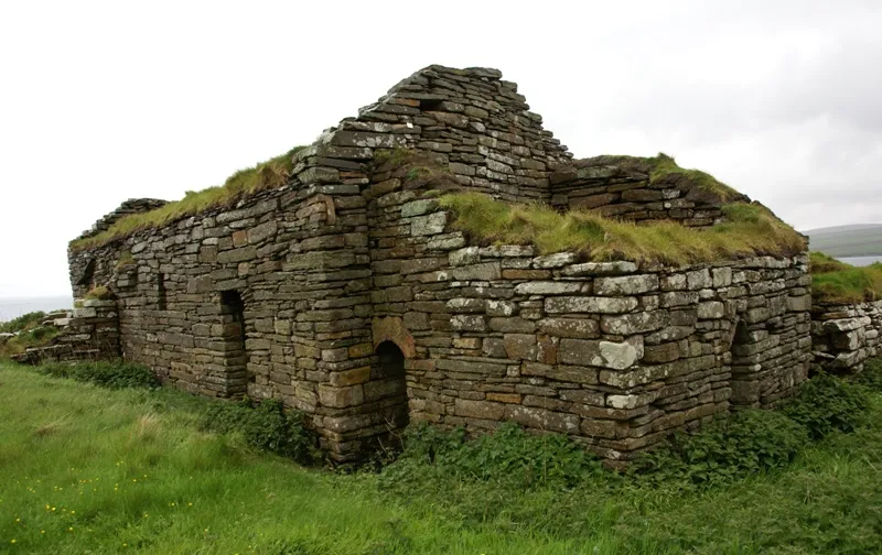 Eynhallow Church, Eynhallow, Orkney, Scotland - view from northwest.