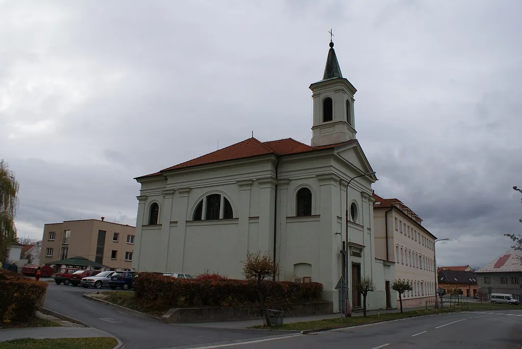 Vodňany a town in Strakonice district, Czech Rep., St John the Baptist church.