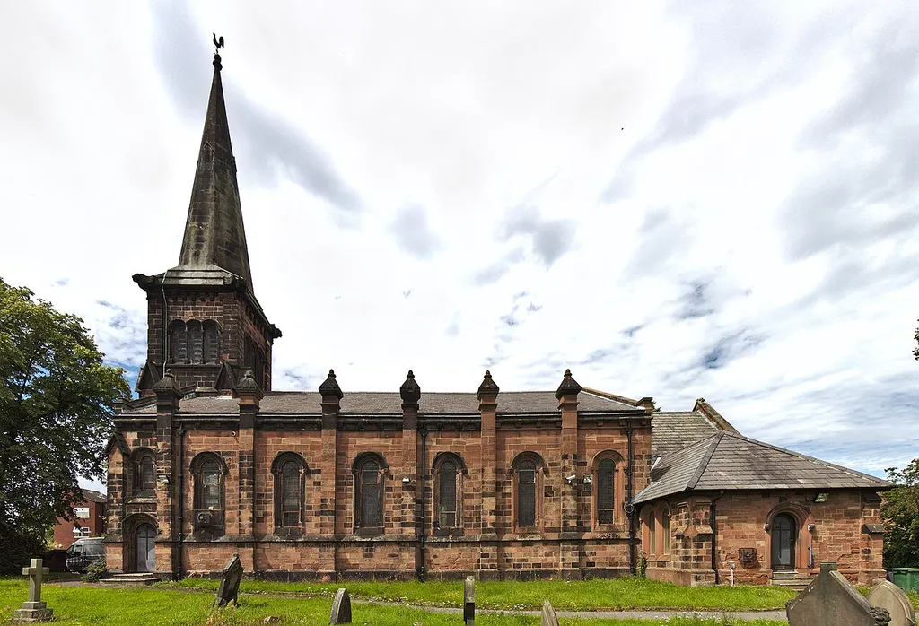 St Peter's, Rock Ferry, from the south.
