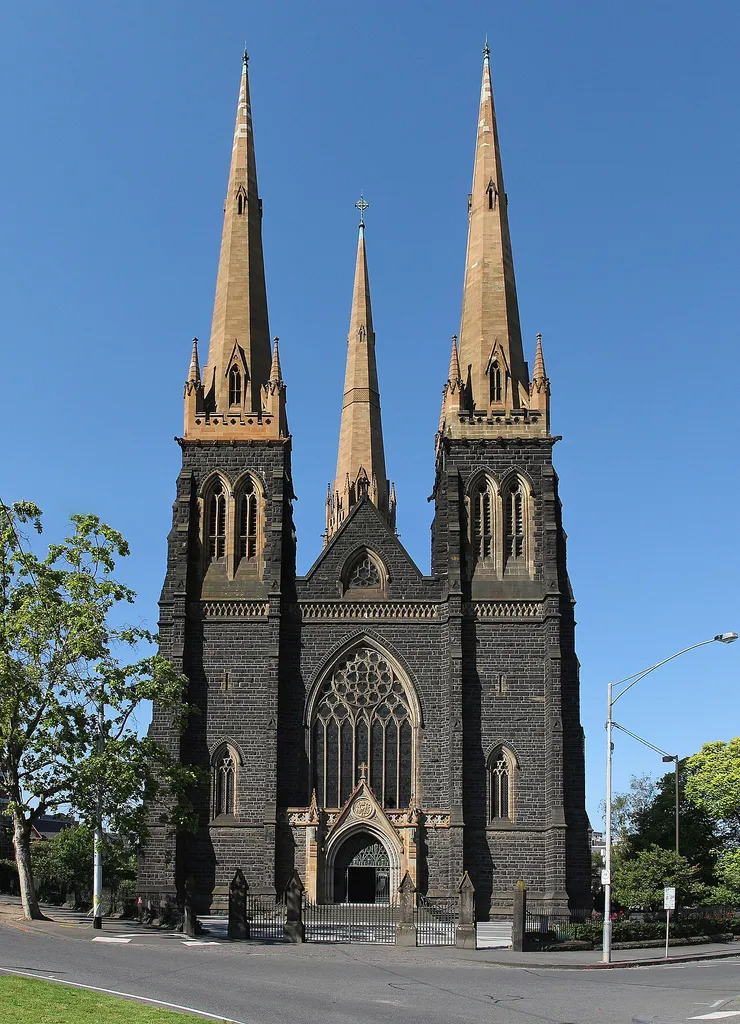 St Patrick's Cathedral Main Entrance &amp; Southwest Facade, Melbourne