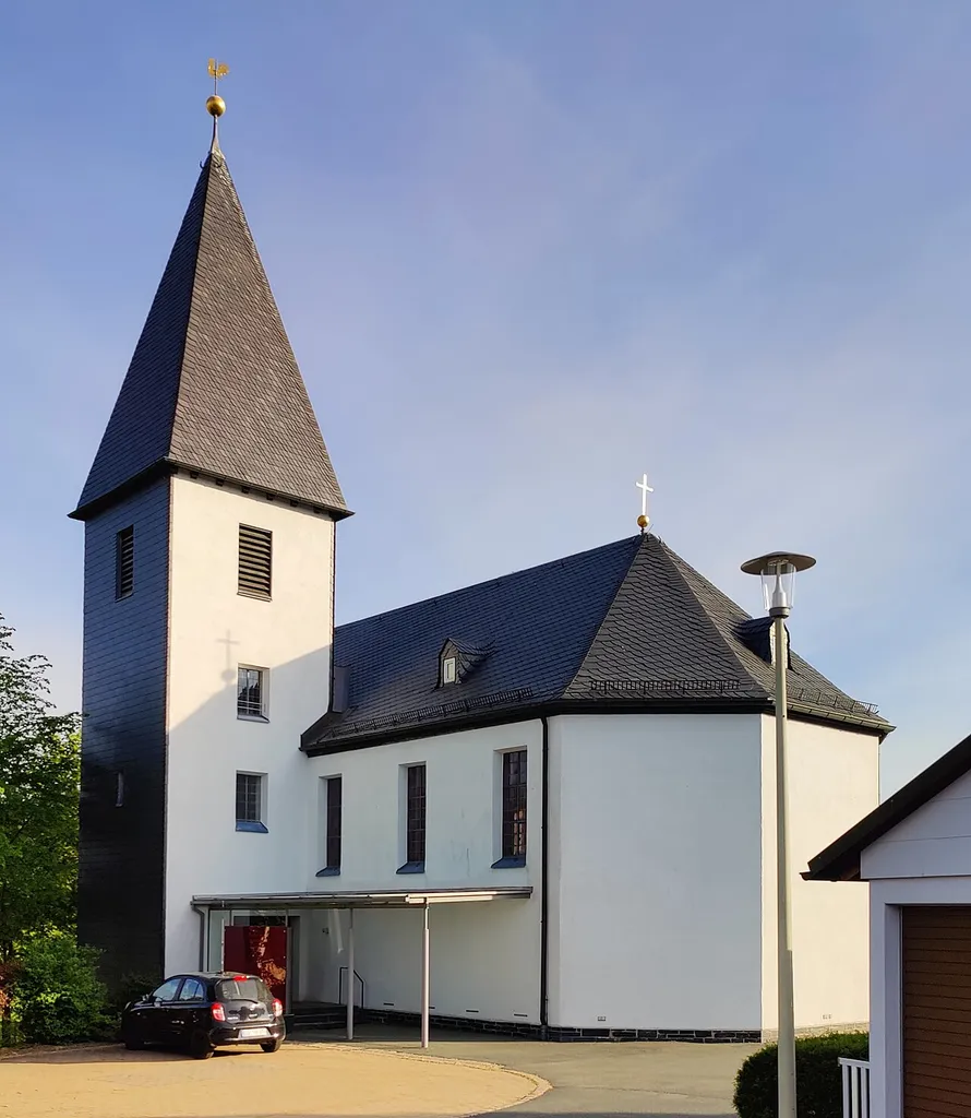Evangelisch-lutherische Johanneskirche Steinbach bei Geroldsgrün, Gemeinde Geroldsgrün, Landkreis Hof, Oberfranken, Bayern, Deutschland