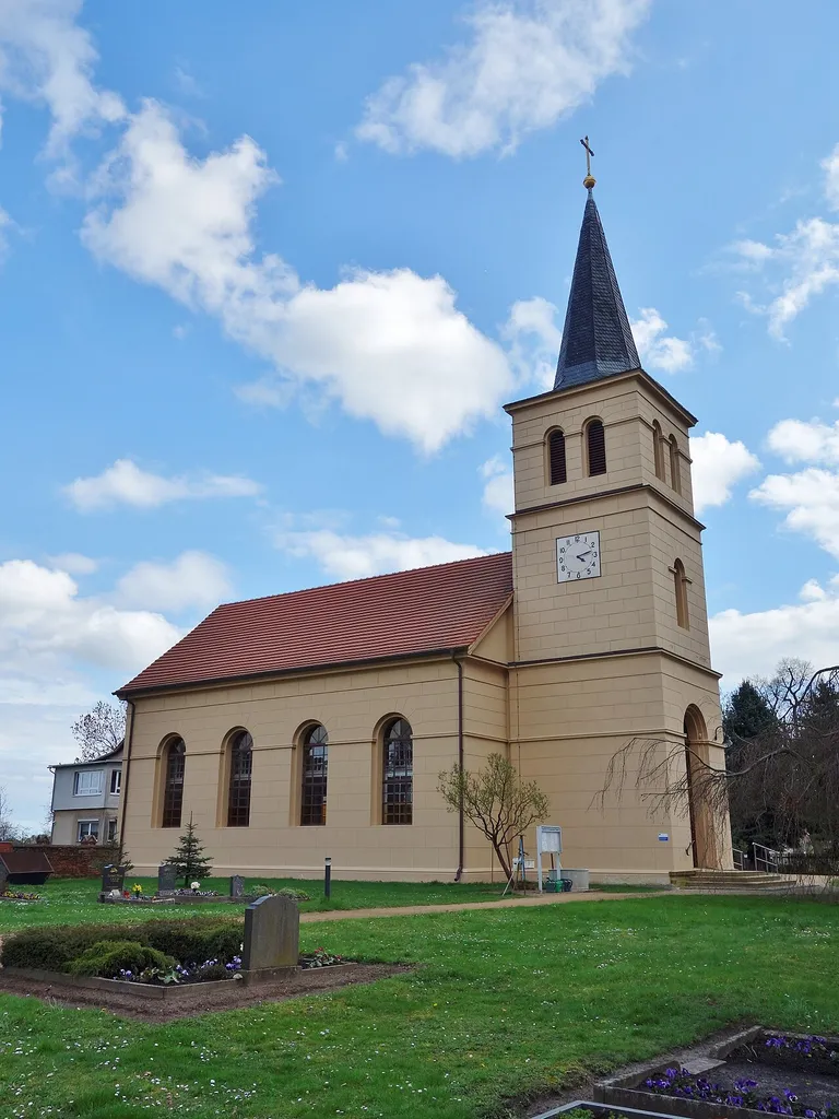 North-western view of church in Perwenitz, Schönwalde-Glien municipality, Havelland district, Brandenburg state, Germany