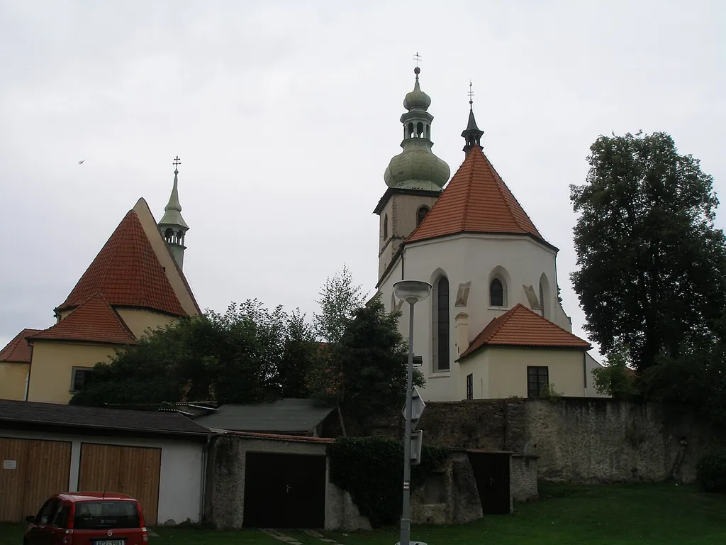 Churches of Saint Florian (left hand side) and Saint Peter and Paul (right hand side) in Kaplice