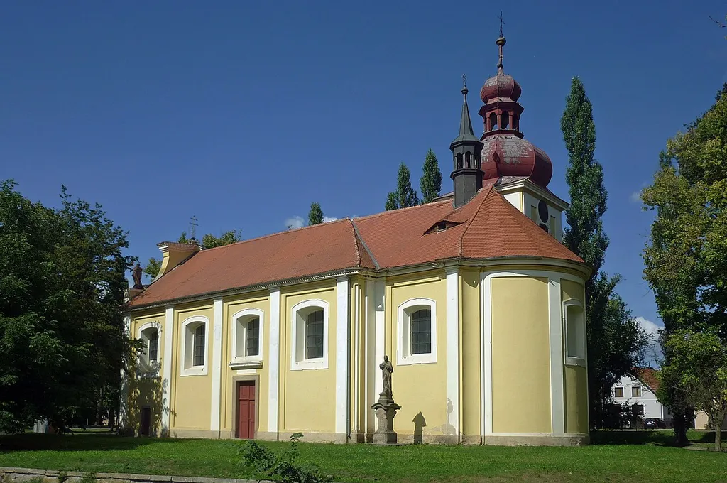 Pfarrkirche St. Jakobus in Herrndorf – Kněževes, Okres Rakovník