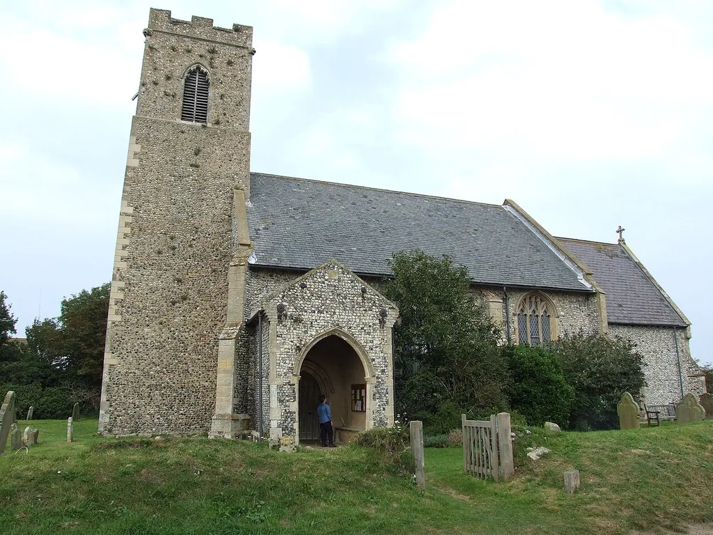 Sea Palling lies on the Norfolk coast and suffered catastrophic flooding in 1953. It now has strong sea defences. The church contains the “lifeboat boards” describing the heroism of the Palling boat crew over the years.