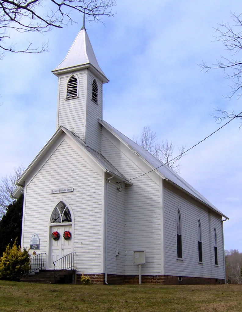 The NRHP-listed Bethlehem Methodist Church, near the Wildwood community of Blount County, Tennessee, USA.