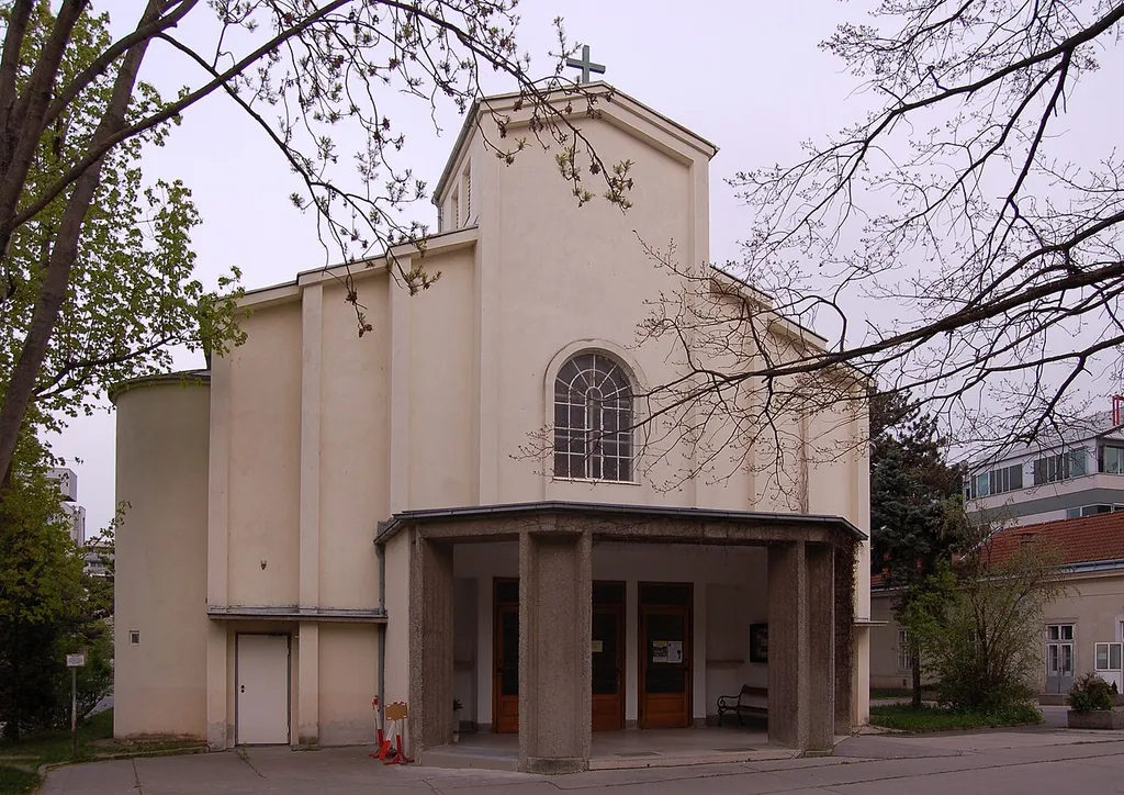 Das Wilhelminenspital in Wien-Ottakring (Montleartstraße 37). Spitalskirche. This media shows the protected monument with ObjektID 74672 in Austria. (Commons, de, Wikidata)