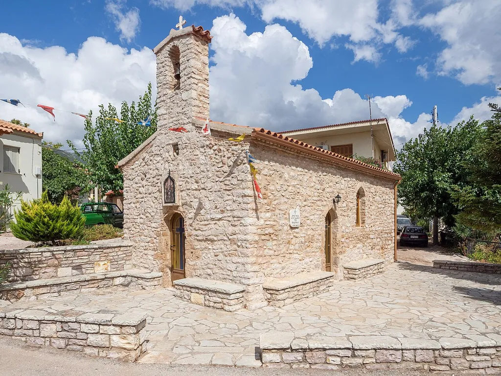 The 14th century church of Timios Prodromos in Chalandritsa, Achaea.