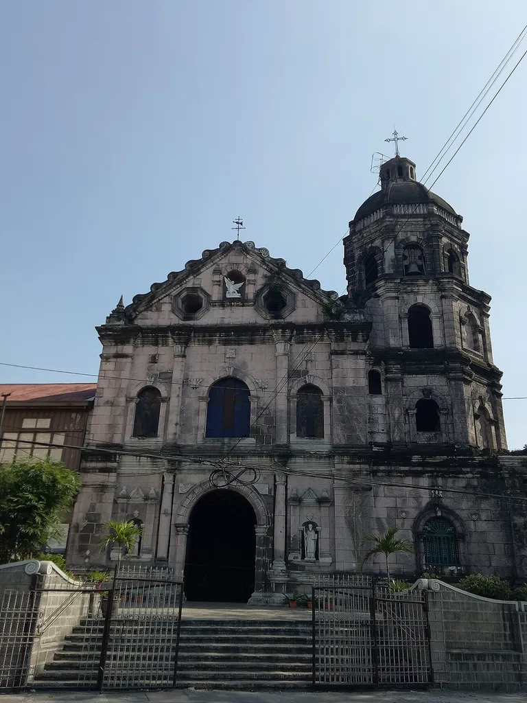 Restored facade of Santa Ana Church in Santa Ana, Manila from New Panaderos Street