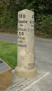 Kilometerstein 120 KM in Fürth