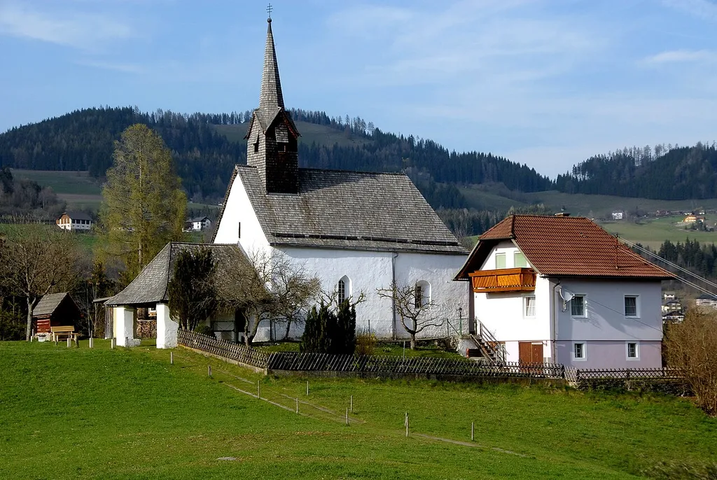 Chapel at the locality Wasai in the community Liebenfels in the district of Saint Veit by the Glan, Carinthia, Austria.