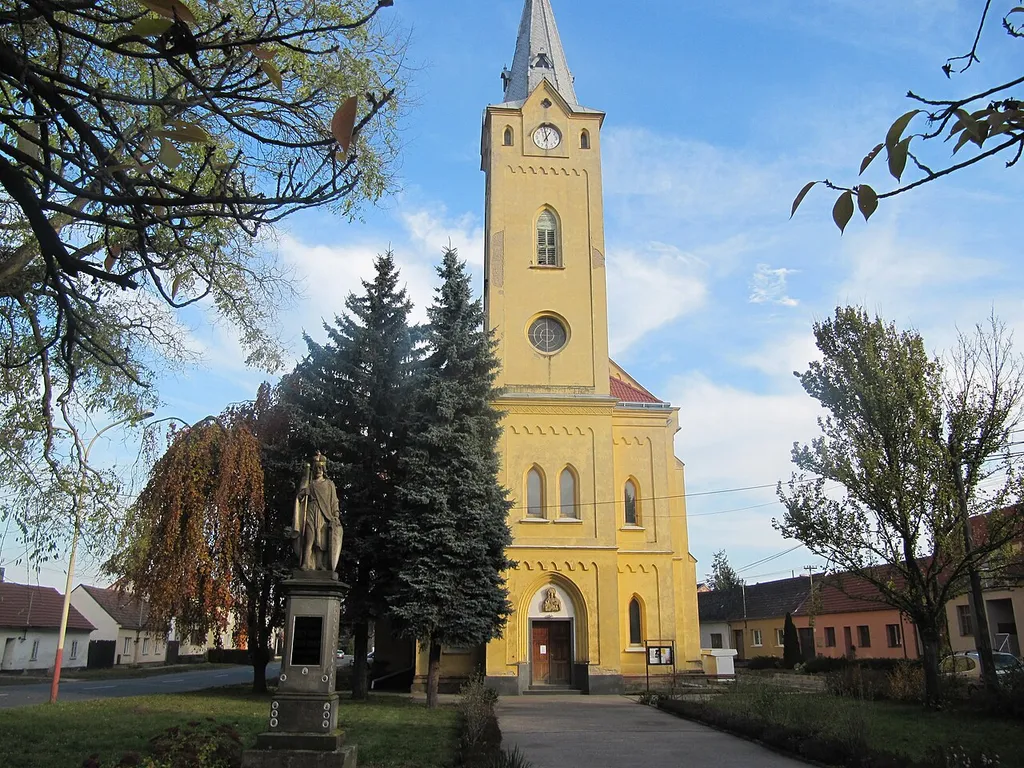Moravský Písek in Hodonín District, Czech Republic. St.-Anne-church from 1908-1910.