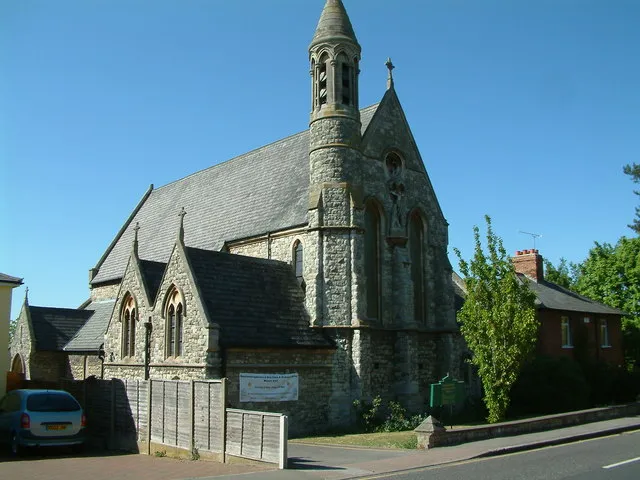 Roman Catholic church of the Holy Cross and All Saints, Warley, Brentwood, Essex, seen from the south