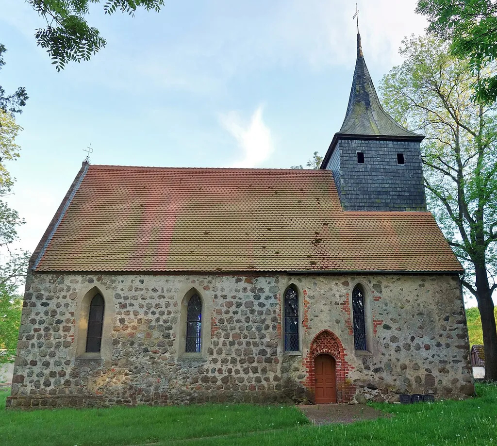Northern view of church in Gulow, Groß Pankow municipality, Prignitz district, Brandenburg state, Germany