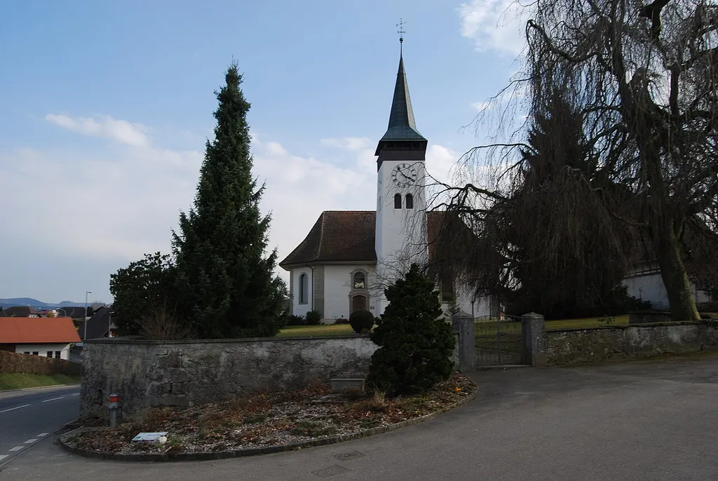 Protestant church of Thunstetten, canton of Bern, Switzerland