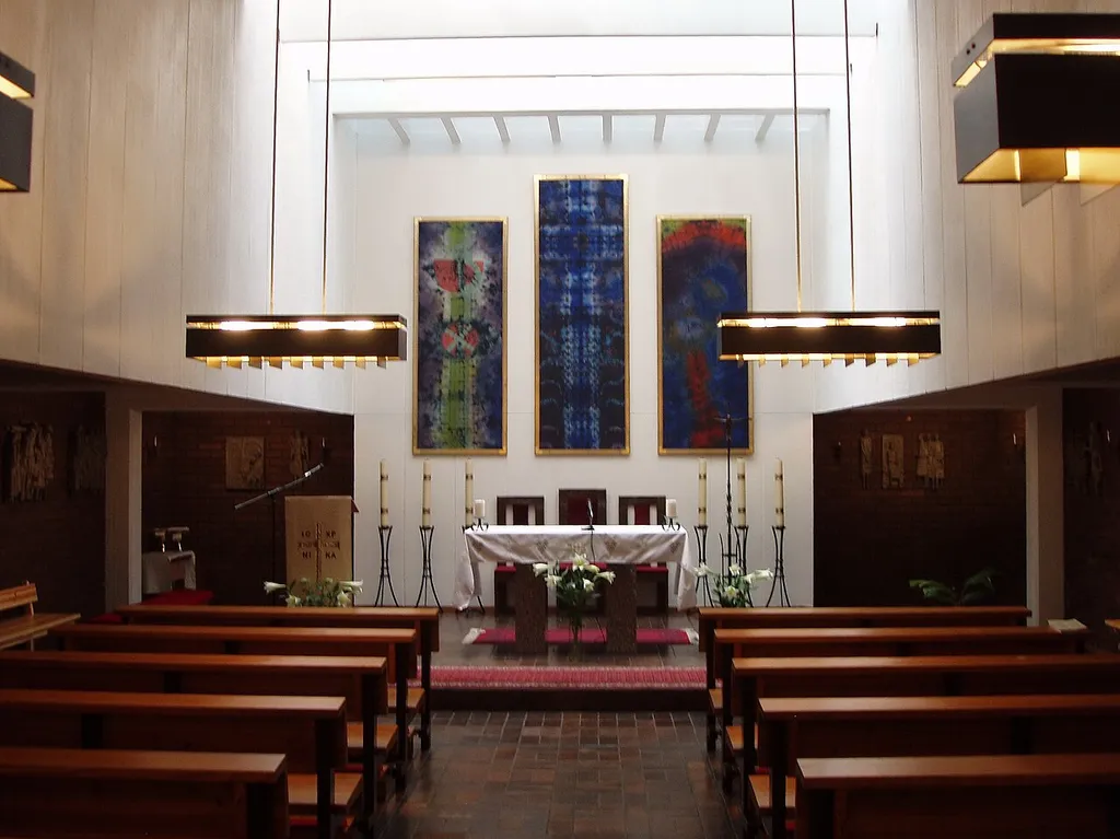 Altar of Holy Cross Roman Catholic Church in Tampere, Finland