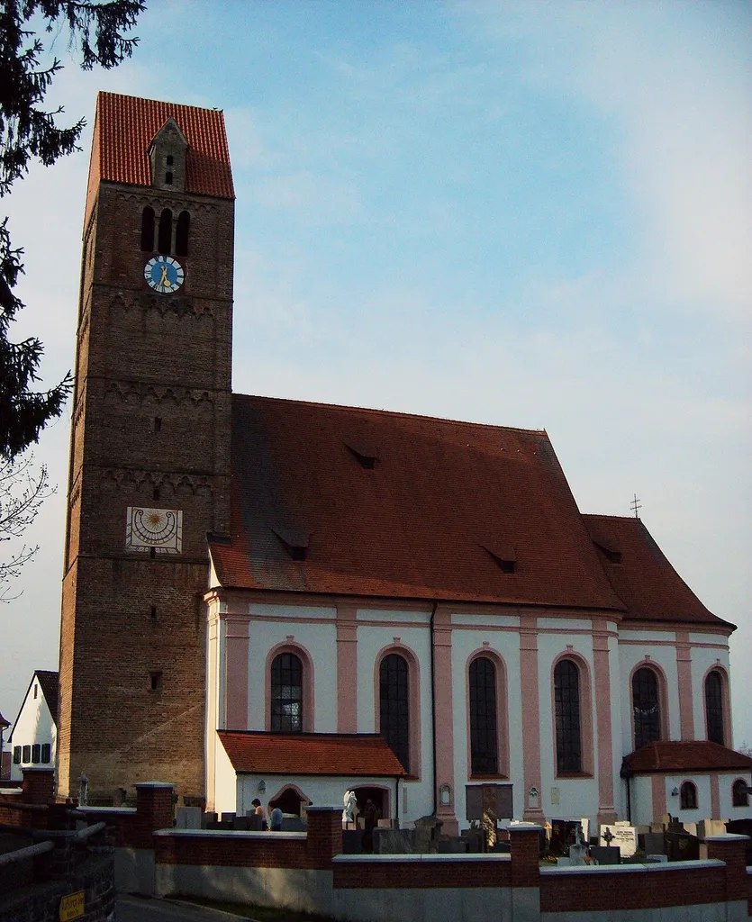 Leeder (Fuchstal), Parish Church of the Annunciation from south-west.