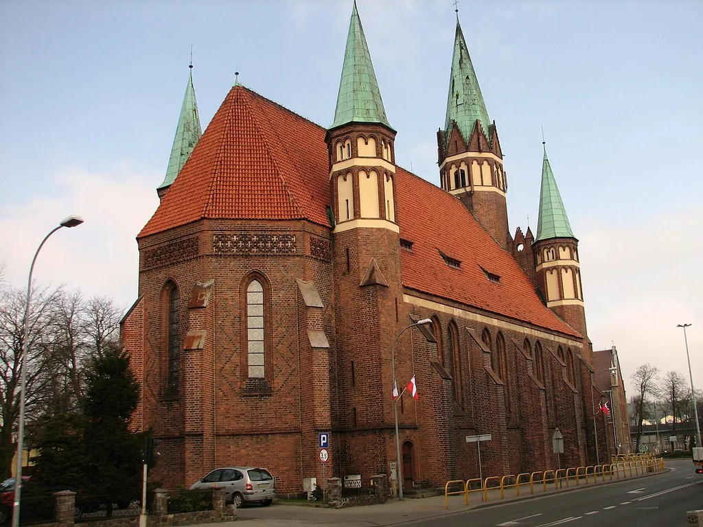 Back of Church of Pope Saint Leo the Great in Wejherowo.