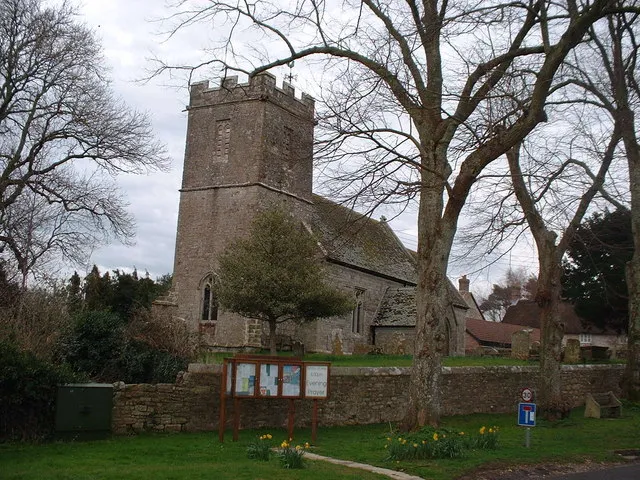 St Michael's parish church, Owermoigne, Dorset, seen from the southwest