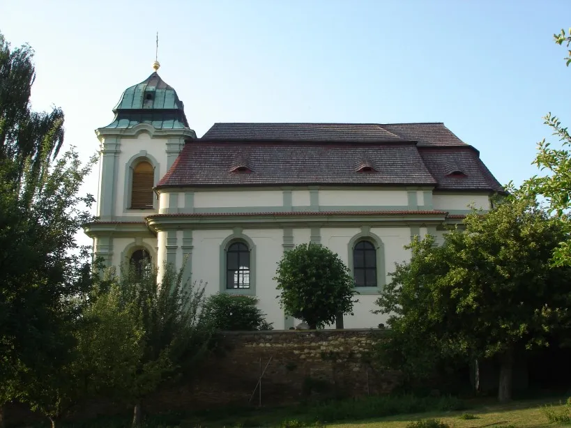 Holy Trinity church in Drahobudice, Czech Republic.