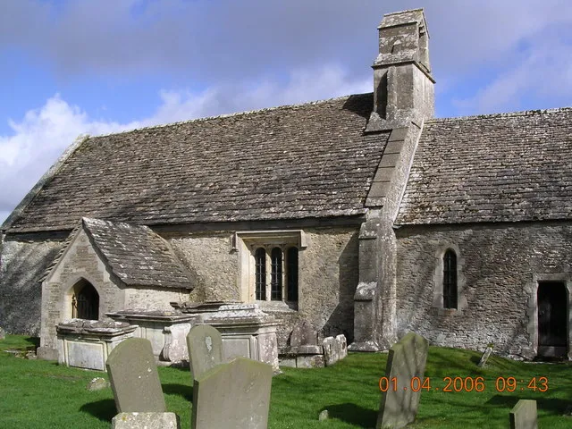 Ampney St. Mary Church. This church is about 1km from the village of the same name, it stands in the middle of fields near the Ampney Brook, just off the A417, between Cirncester &amp; Fairford. It's known locally as the Ivy Church, as it was covered by ivy until restored early in the 20th C. It is famous for the wall paintings.