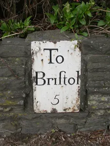 Milestone Opposite Junction With Church Avenue