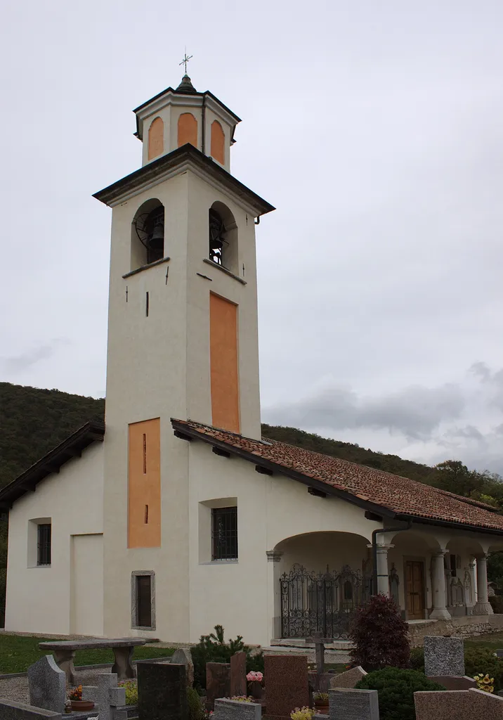Saint Silvestro church in Meride, Switzerland - Back view