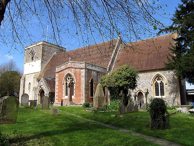 Church of England parish church of St Mary, Kintbury, Berkshire: view from the south.