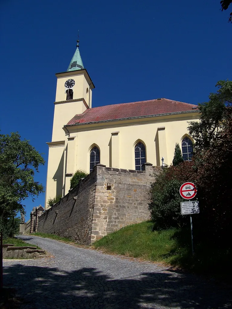 Všeň, Semily District, Liberec Region, the Czech Republic. Saints Philip and James Church.