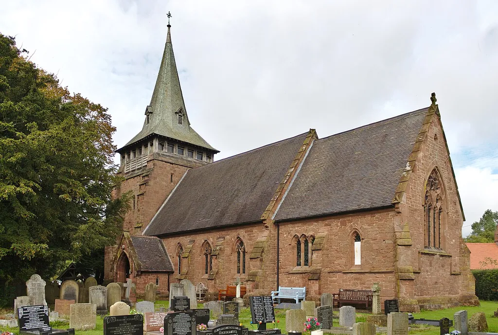 Grade II listed Holy Trinity Church across the churchyard from the southeast.