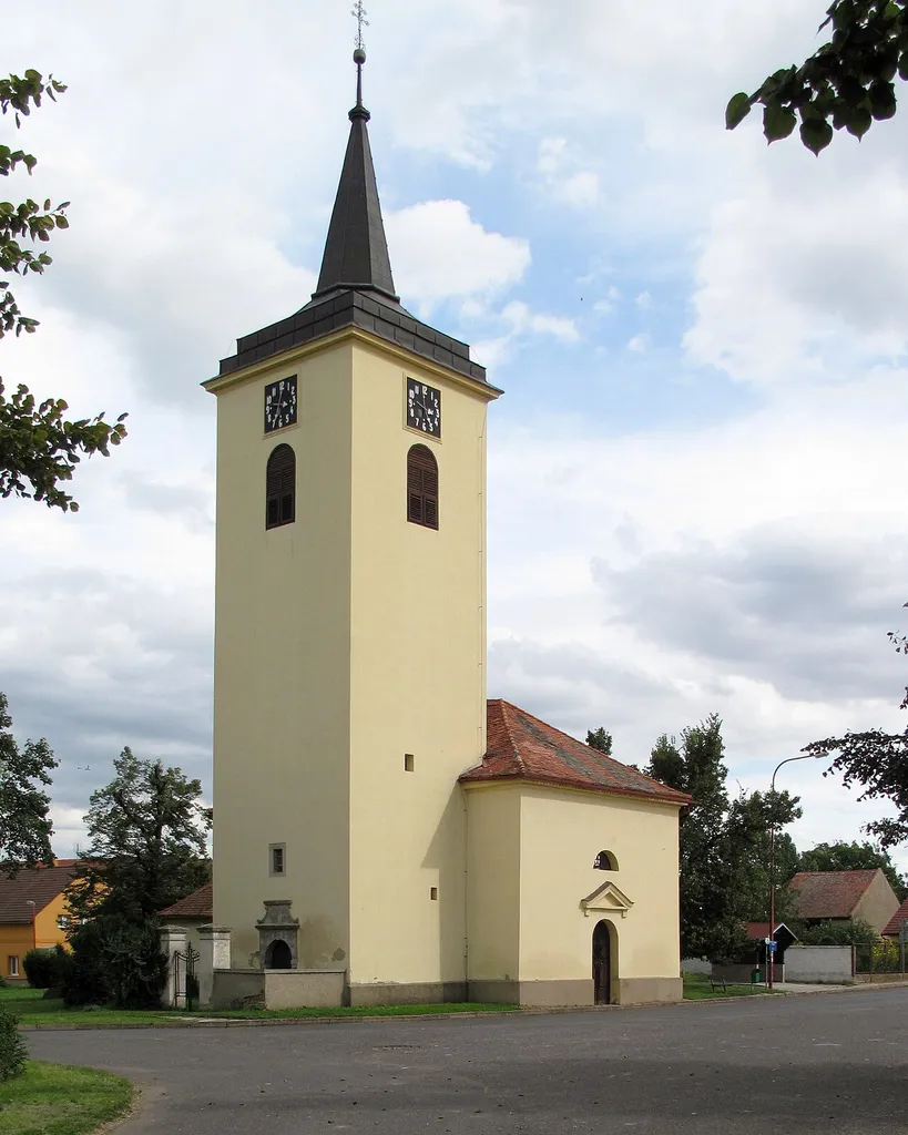 The Church of Saint John Nepomuk in Slatina village, Litoměřice District, Czech Republic.