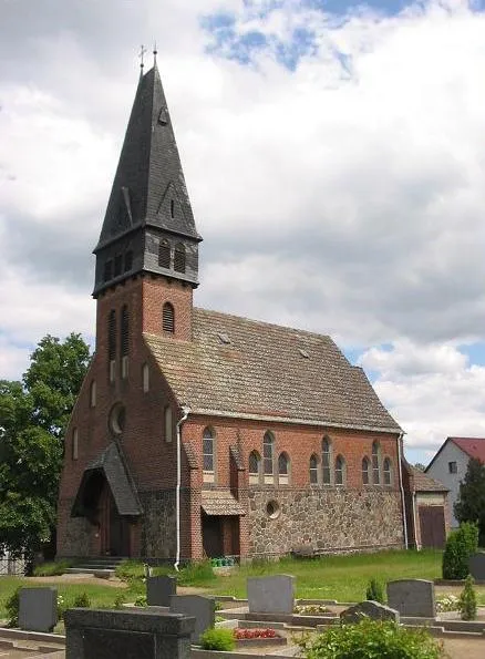 Church in the village Trebitz, an incorporated part of the town Brück in Brandenburg, Germany.