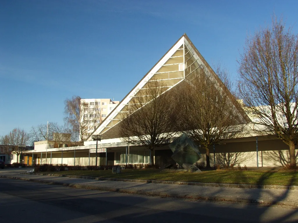 Frontview of Autobahnkirche Haid