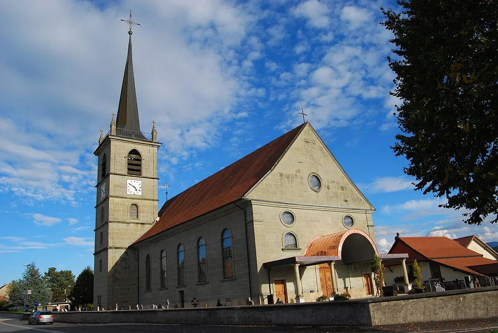Catholic Church of Autigny, canton of Fribourg, Switzerland