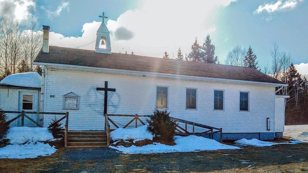 Saint-Bernard-des-Lacs chapel in Cap-Seize, Mont-Albert, Quebec.