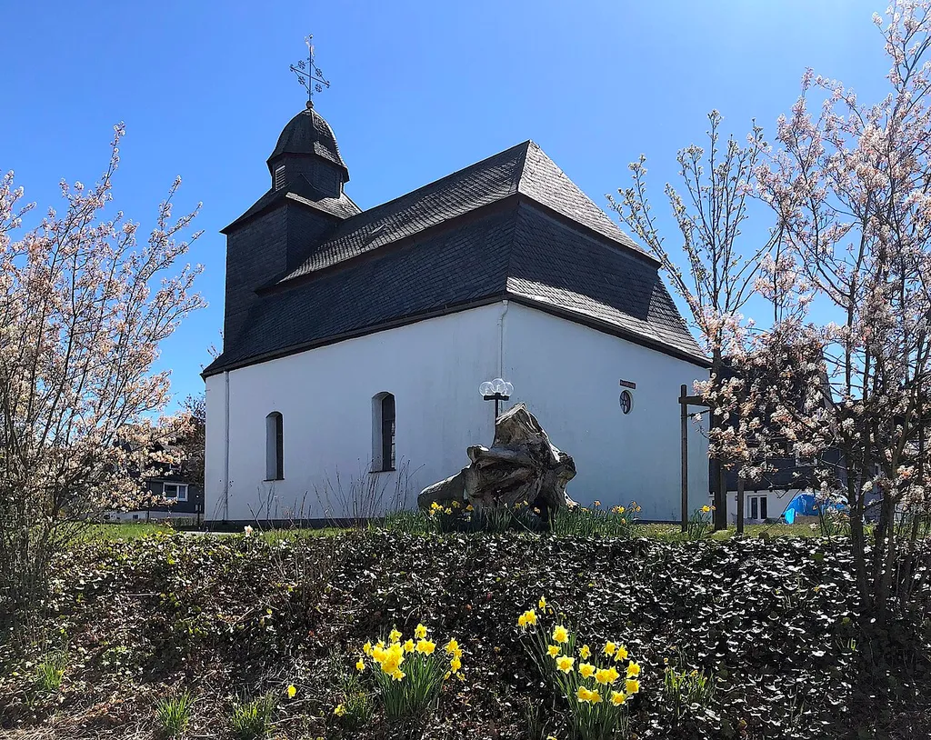 Evangelical Church of the village of Berghausen (Bad Berleburg, Wittgensteiner Land, Germany).