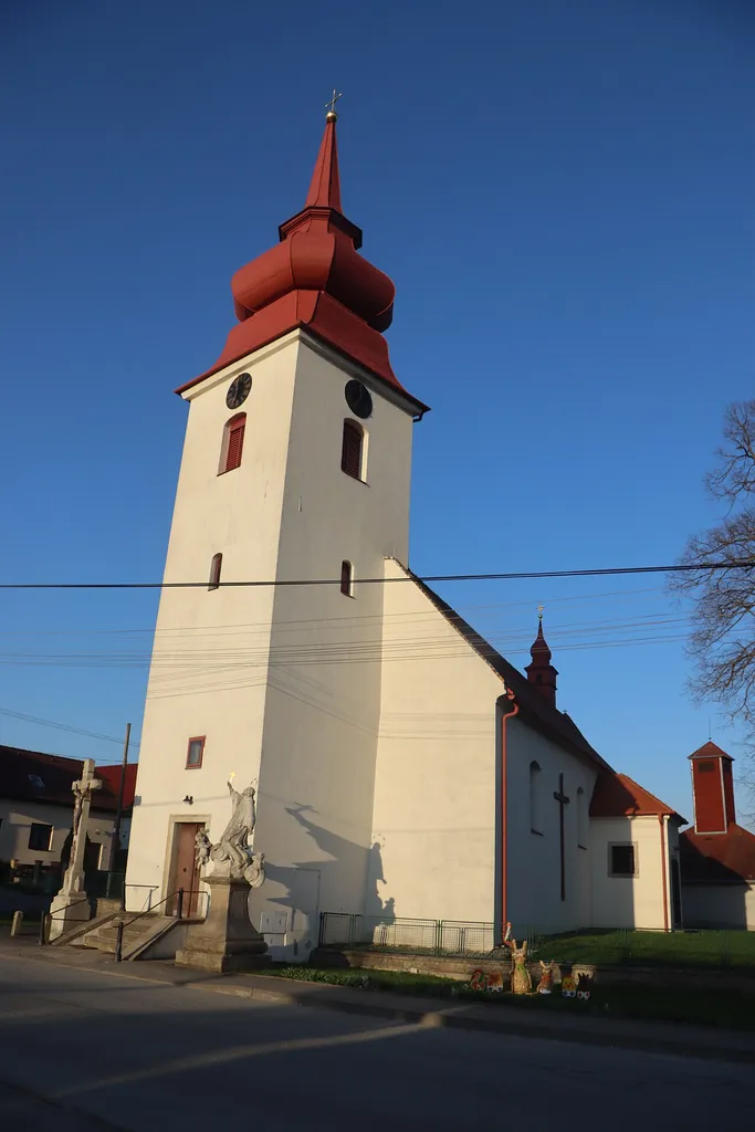 Overview of Church of Saint Procopius in Domamil, Třebíč District.