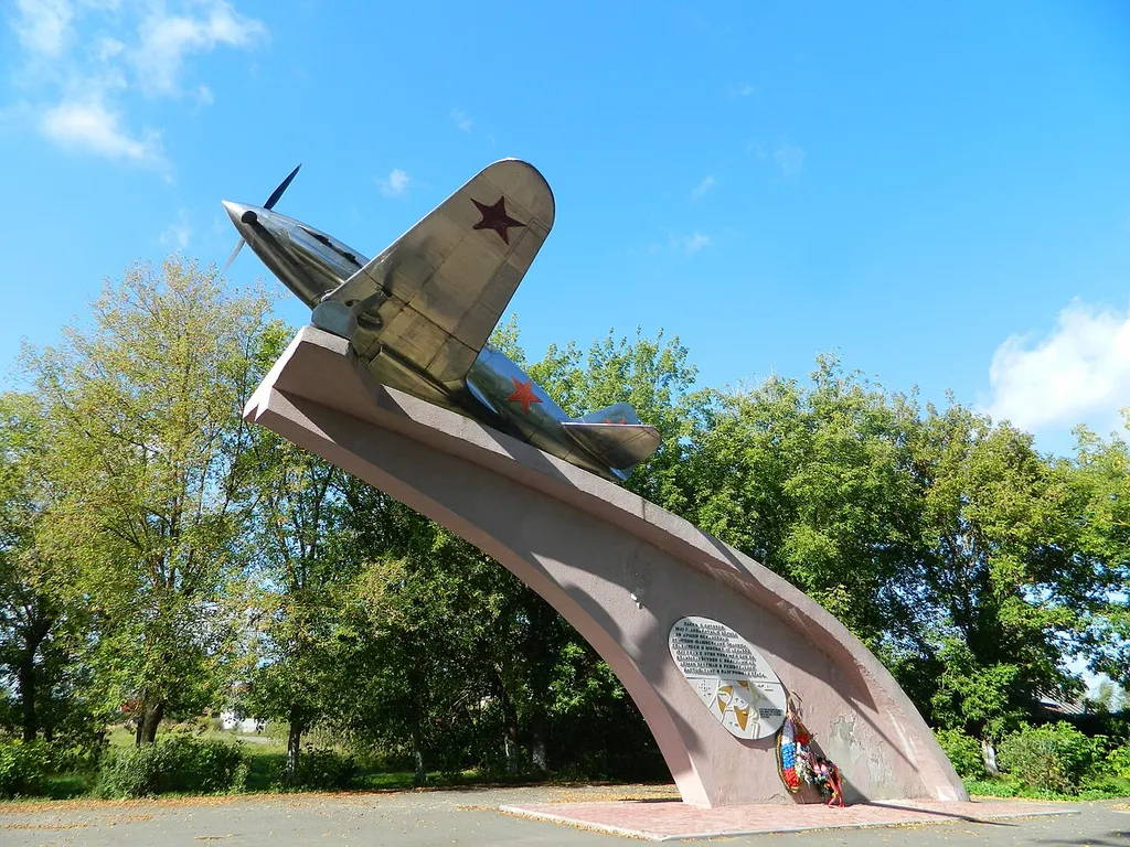 MiG-3 monument in Drakino