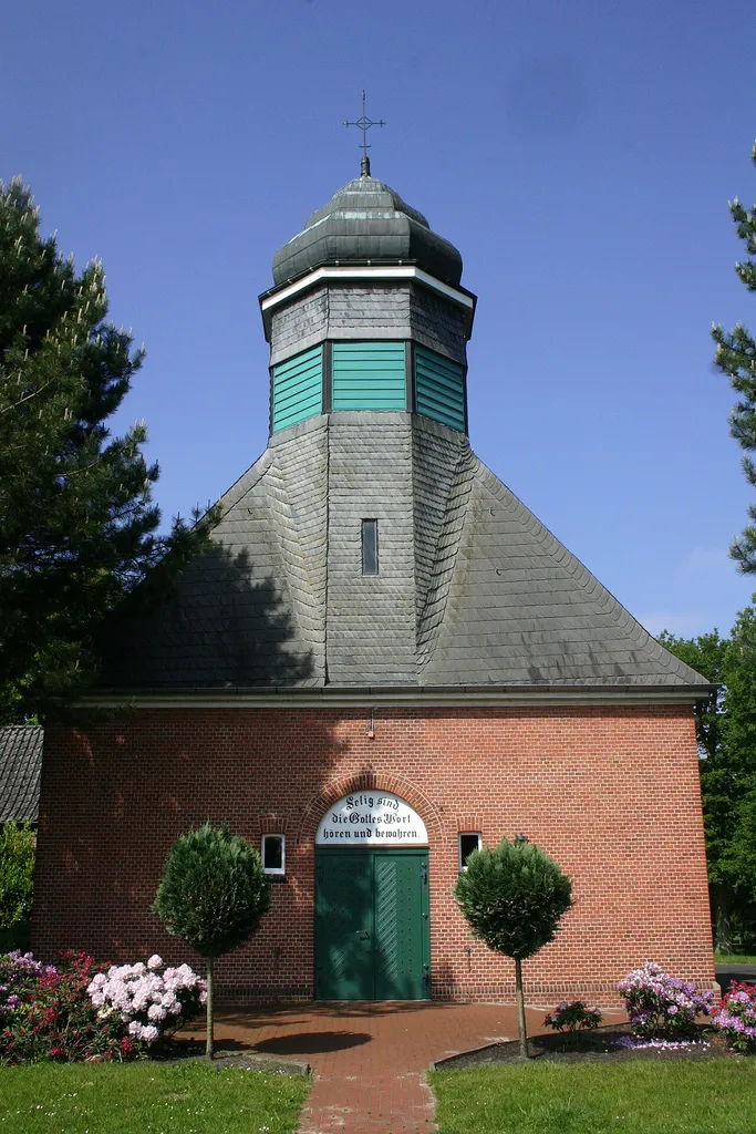 Historic church in Ihrenerfeld, district of Leer, East Frisia, Germany