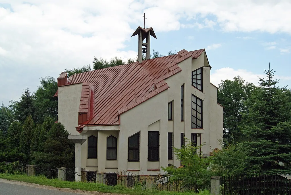 Church of St. Casimir Jagiellon (1986 design. by Zbigniew Radziewanowski), 96 Podgorki Tynieckie street, Krakow, Poland