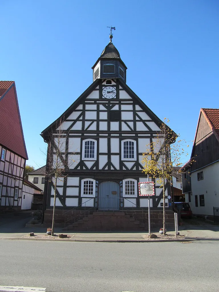die Hugenottenkirche an der Bremer Straße in Hofgeismar-Schöneberg