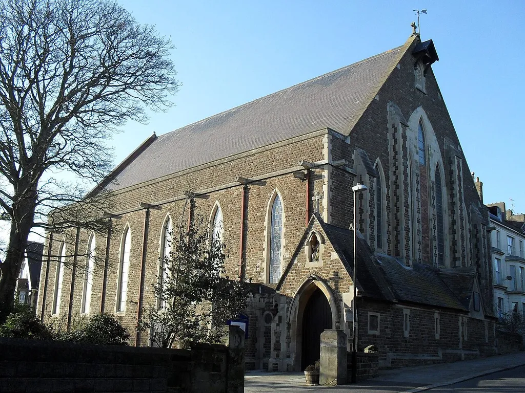 Church of St Thomas of Canterbury and English Martyrs, Magdalen Road, St Leonards-on-Sea, Hastings, East Sussex, England. A Roman Catholic church built in 1889 by Charles Alban Buckler. Listed at Grade II by English Heritage (Heritage Gateway Code 495311)