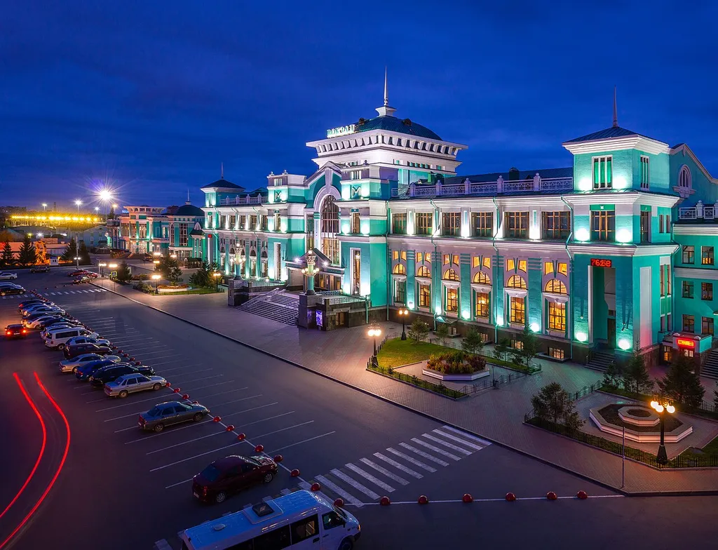 Railway Station in Omsk.