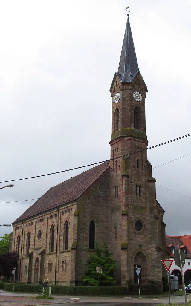 Die protestantische Martin-Luther-Kirche in Webenheim. einem Stadtteil von Blieskastel, Saarland