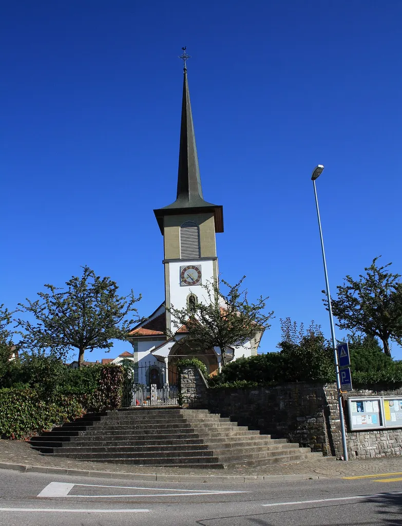 The roman-catholic church of Giffers, Canton of Fribourg, Switzerland